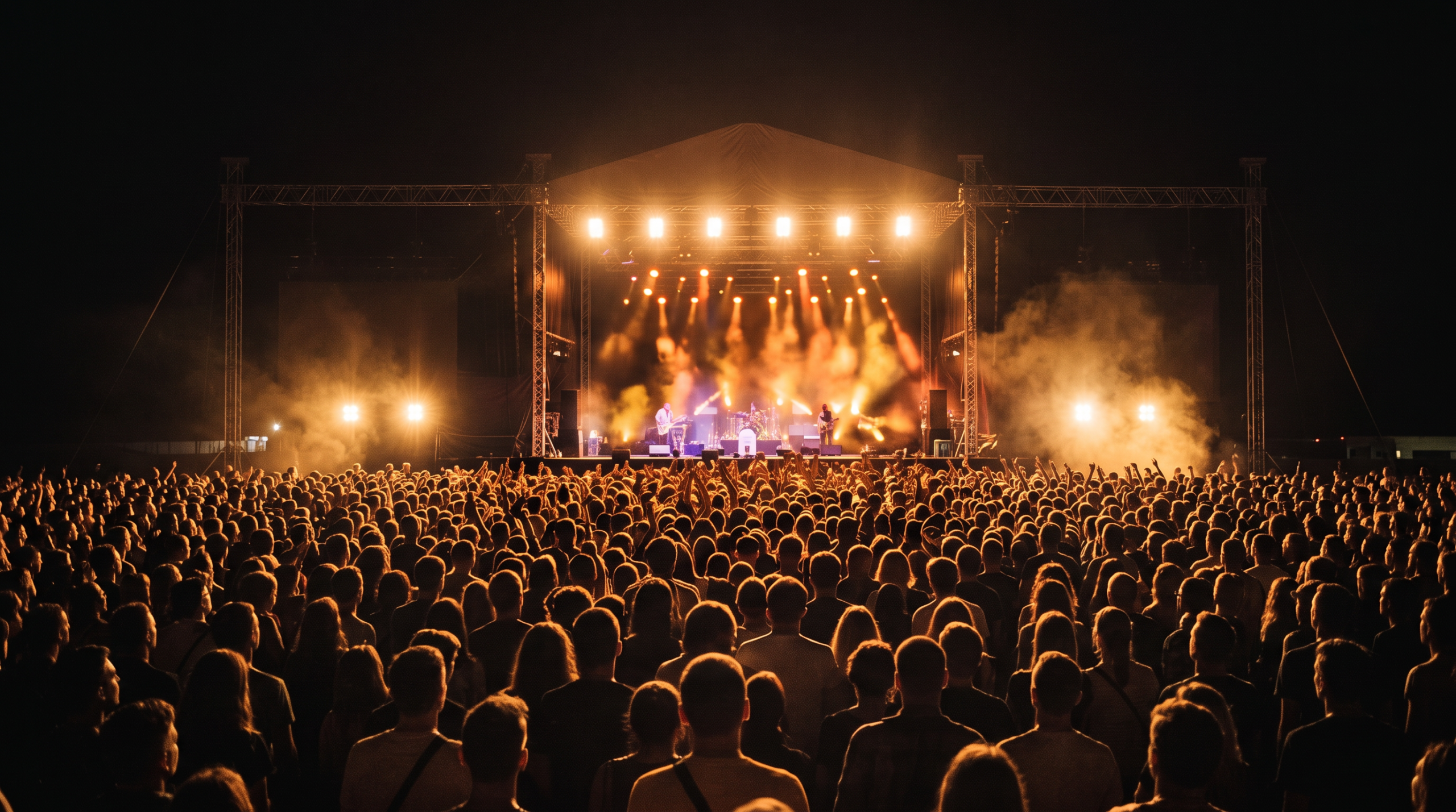Crowd watching a live concert at an outdoor event, representing Event Organisers